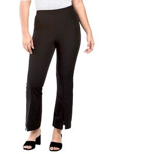 Zara Black Split Hem Pants NWT